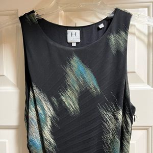 EUC Halston Heritage Black Print Dress Sz 6
